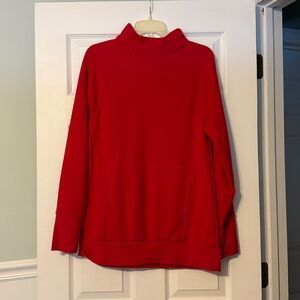 Fabletics Red and Orange Fleece Pullover
